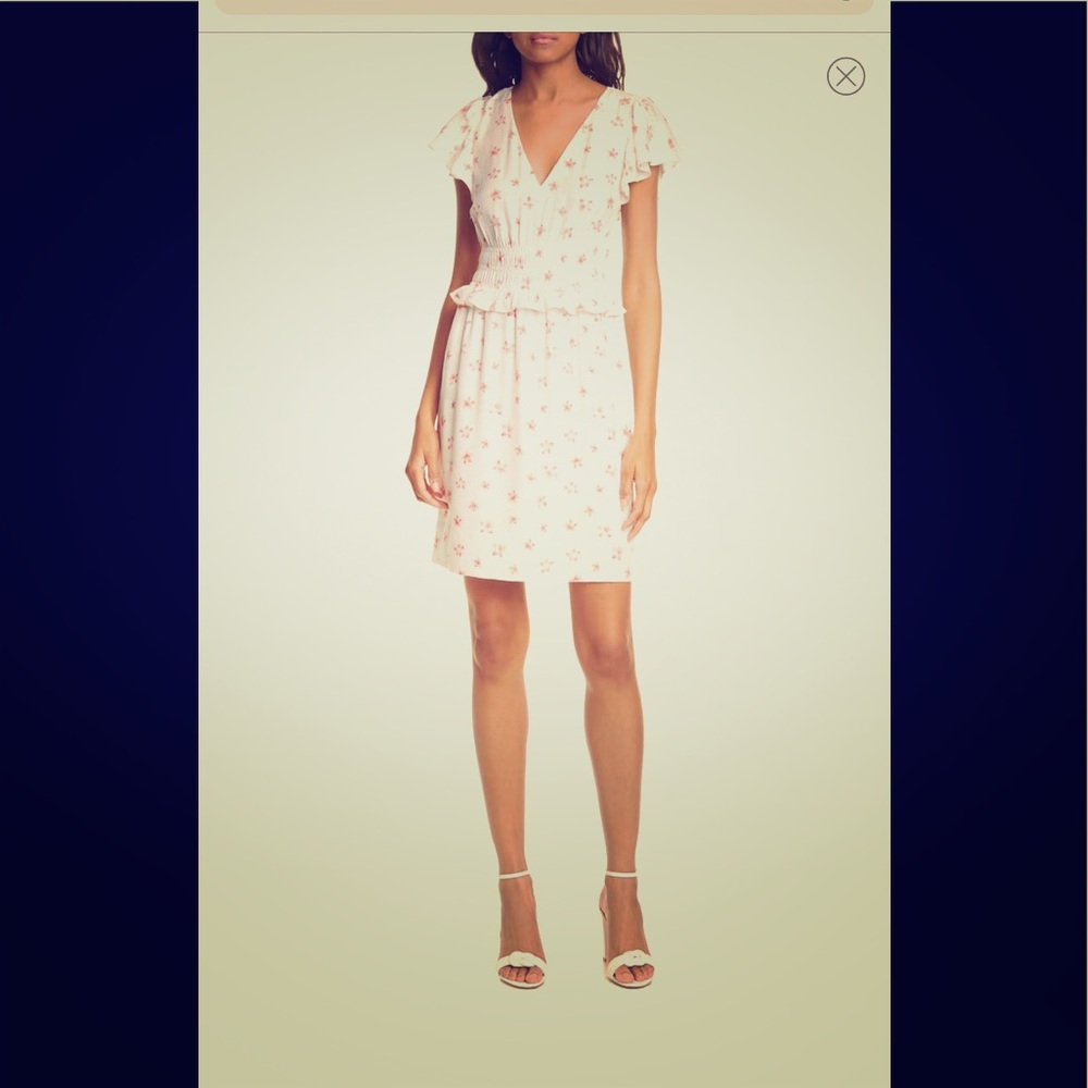 NWT Rebecca Taylor SL MAUI RUFFLE Dress Size XS